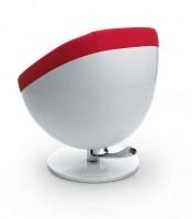 Sillon de peluquería Pearl blanco - base Roto blanca, vista trasera